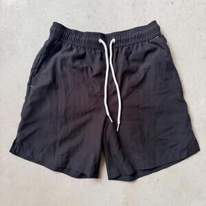 George Men's Black Athletic Shorts with Drawstring Waist, Size Small (28-30)